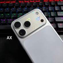 [Valentine's Day Gift] Suitable For IPhone 17 Pro/Pro Max, Star Heart Pattern Back Cover Film, Flexible Back Film, One-Piece Rear Camera Lens Protector, Anti-Scratch, No Residue, Easy To Apply, Creative Decoration, Girls'' Choice - Multicolor - View 6