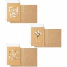 Hallmark - Tarjetas de agradecimiento surtidas kraft rústico 48 notas de agradecimiento con sobres - como en la foto - Ver 5
