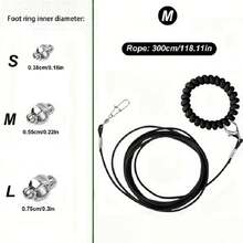 1 件弹性鸟类牵引绳、鹦鹉飞行绳、释放绳、带腕带的延长绳、轻便且无害、宠物鹦鹉飞行组合套装（不包括腿环）