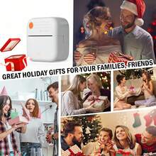 PRINHSJI Impressora Portátil Sem Fio, Impressora Térmica Sem Tinta, Recarregável por USB, Mini Impressora de Bolso para Caderno, Diário, Scrapbook, Viagem, Notas, Lista, Memorando, Casa e Escritório - Multicolorido - Visão 12