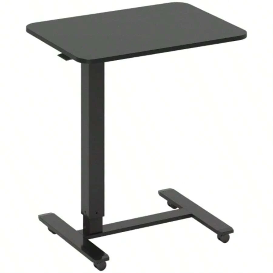 Height-Adjustable Sit-Stand Desk With 4 Casters, C-Shaped, 65 Cm X 48 Cm X 70-110 Cm, Black - Black - View 1