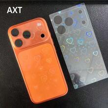 [Valentine's Day Gift] Suitable For IPhone 17 Pro/Pro Max, Star Heart Pattern Back Cover Film, Flexible Back Film, One-Piece Rear Camera Lens Protector, Anti-Scratch, No Residue, Easy To Apply, Creative Decoration, Girls'' Choice - Multicolor - View 4