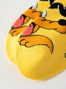 Disney 迪士尼袜子 1/3/6/12 双装，可爱卡通米奇/唐老鸭图案装饰，时尚个性，柔软亲肤透气吸汗运动袜，休闲百搭成人袜，适合日常穿着、节日礼物、户外旅行、运动。颜色随机发货 - 彩色 - 查看 5