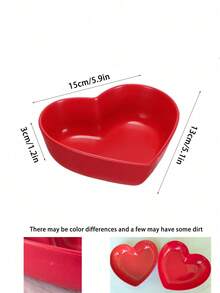 1pc/5pcs/10pcs Red Heart-Shaped Plastic Fruit Plate, Snack Tray, Cookie & Dessert Plate, Cake Platter, Suitable For Wedding Party, Gift, Holiday Party, Valentine's Day Food Display Tray - Red - View 6