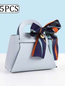 20pcs Leather Gift Bags With Bow, High-Quality Material, Assorted Colors, Wedding/Party Favor Bags, Mini Pouches, Suitable For Various Occasions And Events, Easy To Assemble, Best Gift For Family And Friends