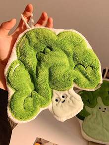 1pc Cute Vegetable Pattern Kitchen Towel, Coral Fleece 3-Layer Thick Quick-Dry Hand Towel With Hanging Loop, Super Absorbent Dish Cloth, Lightweight Super Soft Fiber Handkerchief, Non-Shedding, Suitable For Bathroom And Kitchen/Bathroom Drying/Bathroom Home - Multicolor - View 17