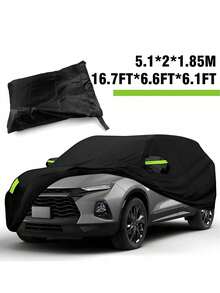 高级全天候户外SUV车罩，带反光条和防风带，防水、防尘、防晒/防雪/防雨，适用于SUV车辆