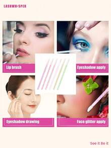 1pc/50pcs/100pcs/200pcs/400pcs/600pcs/800pcs/1000pcs Disposable Lip Brush Wands - Lint-Free Lip Gloss And Lipstick Applicator, Suitable For Makeup - Pink - View 4