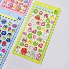 1张卡通3D浮雕水晶贴纸，混合色树脂自粘贴纸，可用于DIY装饰日记本、手机壳和笔记本电脑，新年礼物、情人节礼物、复活节礼物。 - 彩色 - 查看 7