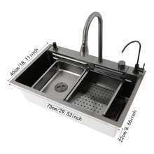 YUNRUX Kitchen Sinks - Black - View 2