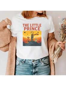 Shirt And Fox Graphic Tee220g High-Quality Pure Cotton T-Shirt With Minimalist Printing, Soft And Breathable Fabric, Comfortable And Loose Camisetas Para Hombre Graphic T Shirts Playeras De Hombre - 黑色6 - 查看 1