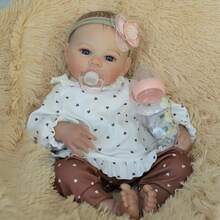 Reborn Baby Doll - 18 Inches, Realistic, Soft Weighted Body, Anatomically Accurate, Accessories Included, For Children 3+ Years - White - View 4