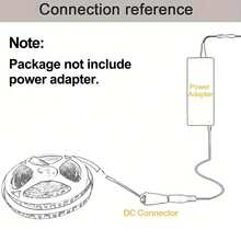 1 rouleau de 10 m/32,8 pi de bande lumineuse à LED bleue glacée basse tension 24 V, ruban adhésif à LED, lampe linéaire de couleur, 120 LED/m, éclairage d'armoire, convient à l'éclairage de décoration de la maison (nécessite un transformateur/alimentation 24 V) - 24V (sans alimentation) - Voir 11