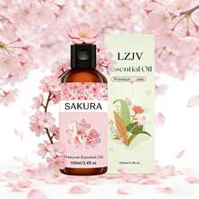 LZJV 100ml/30ml/10ml Sakura Facial Oil, Moisturizing Sakura Essential Oil, Smooth Skin Fragrance Skincare Oil, Pure Plant Extract Oil, Ideal Gift - Cherry Blossoms - View 8