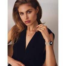Wearlizer Metal Band Compatible With Samsung Galaxy Watch 7 6 5 4 FE Active 2 40mm 44mm/Watch 6 4 Classic 43mm 47mm 42mm 46mm/Watch 5 Pro 45mm Bands, 20mm Dressy Stainless Steel Chain Strap Women,Starlight/Gold - 星光/金色 - 查看 7