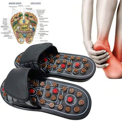 Massage Slippers Sandal Feet Reflexology Acupressure Acupuncture Therapy Medical