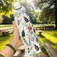 Owal'a 32oz Sports Water Bottle With Leak-Proof Design, Pop-Up Lid, And Carrying Handle For Easy Portability.  Suitable For Car Use And Available In Multiple Colors. Designed For Hydration Enthusiasts, Perfect For Fitness, Running, School, And As A Gift For Halloween, Thanksgiving, Or Christmas. A Stylish New Water Bottle. - 白色 - 查看 2