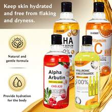 500ml 玻尿酸菸鹼醯胺維生素C AHA 面部精華液 斑點淡化修正液 美白保濕提亮身體精華液 節慶禮物 - 黃色 - 查看 6