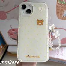 Lovely Japan Polka Dot Cartoon Rilakkuma Couple Phone Case For 17 Air 16 Pro 15 14 13 12 11Promax Plus High-D Y2k Cover.Christmas Accessories.2026HOT 17 Pro Max Case Funda Para An Excellent Gift For Friends Gifts Gifts For Men Girlfriend Or Boyfriend Pink Christmas Fundas Anime Mobile Phone Case New Year Mobile Phone Case 14 Cases Pink Phone Case Gifts For Women Phone Case Case For 17 Pro Max - Với Widget-A - Xem 4