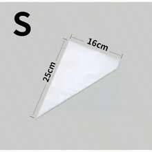 Manga Reposteria Pasteleria Desechable Chica Mediana Grande 100Pzs c/u Cocina Decoración Plastico Chef Pastelero Bolsa Manga Gresa Multiples Tamaños Chica Mediana Grande Tartas Pasteles Galletas Para Crema Pastelera GI28 - M - Ver 7