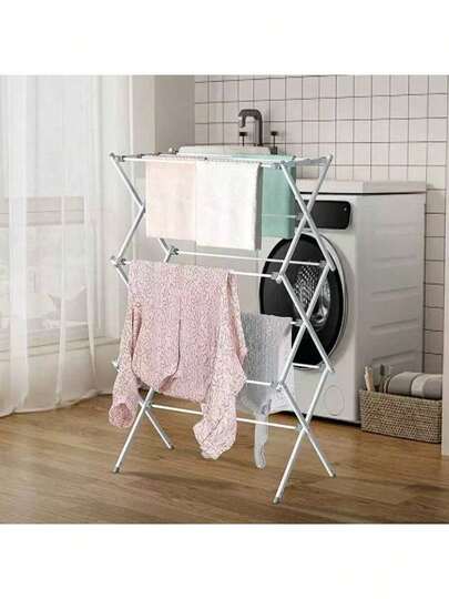 Indoor/Outdoor Heavy Duty Airer Clothes Drying Rack Clothes Horse Laundry Rack,3 Tier Foldable Clothes Airer Drying , Laundry Rack With Non-Slip Feet And Corner Spaces For Hangers,Clothes Drying Rack, Laundry Clothes Rack, Washing Line Airer Drying Rack