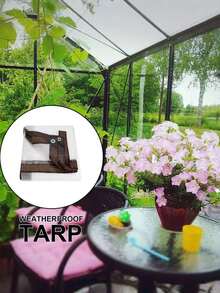 Waterproof Cloth, Rain Tarp For Outdoor RV Awning Side Wall, Upgraded Tear-Resistant Transparent Waterproof Tarpaulin For Outdoor Camping, RV, Balcony, Garden, Patio Furniture, Plant Greenhouse, Firewood Storage In Winter