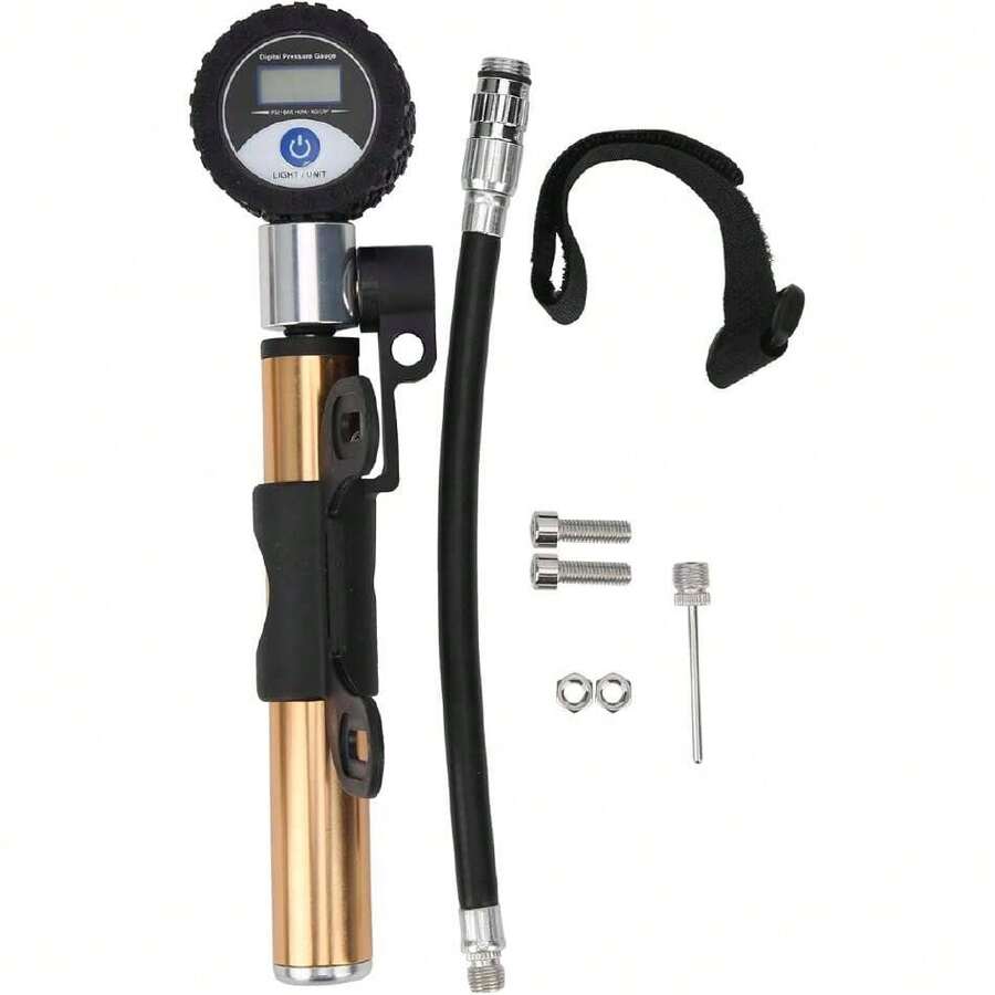 Keenso Bomba para Inflar Neumáticos de Bicicleta, Inflador de Alta Presión de 120 PSI Válvulas Presta Y Schrader Bomba para Neumáticos de Bicicleta Mini Bomba Portátil para Bicicleta,37121415 - Multicolor - Ver 1
