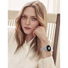 Wearlizer Metal Band Compatible With Samsung Galaxy Watch 7 6 5 4 FE Active 2 40mm 44mm/Watch 6 4 Classic 43mm 47mm 42mm 46mm/Watch 5 Pro 45mm Bands, 20mm Dressy Stainless Steel Chain Strap Women,Silver - 銀色 - 查看 6