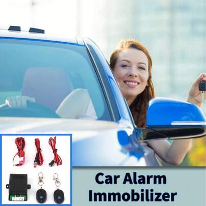 1 juego de sistema de alarma inmovilizador con cierre centralizado universal para automóviles, sistema antirrobo con entrada sin llave y mandos a distancia: compatible con mando a distancia y sensor inteligente.