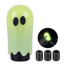 替换式换挡杆球头，幽灵造型，ABS和铝合金材质，圆形换挡杆头装饰/替换件，适用于手动变速箱 - 幽靈 - 查看 10