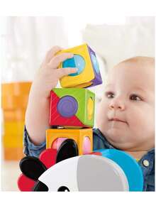 EstiloTendenciaFisher-Price, Cebra Bloques De Actividades, Juguete Para Bebé, 6 Meses En Adelante, Mueve Sus Manos Cuando El Bebé Pone Los Bloques Rodates A TravéS De La Apertura, Habilidades Motoras, CoordinacióNCalidad PremiumVersióN Mejorada - cebra - Ver 4