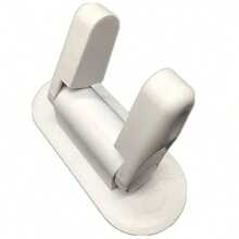 Cerradura de puerta para niños, cerradura de  para niños, cerradura de protección para el hogar, suela adhesiva, fácil instalación sin herramientas! Baby shower casa decoración regalos - Blanco - Ver 5