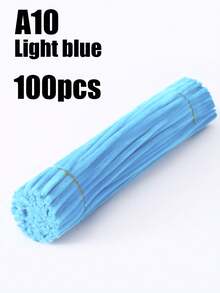 100支蓬松清洁棒，柔软毛绒工艺棒，适用于DIY花束、插花、儿童学校美术项目、派对装饰、毕业典礼、婚礼、生日礼物、母亲节、圣诞节和其他节日DIY工艺品。 - 彩色 - 查看 13