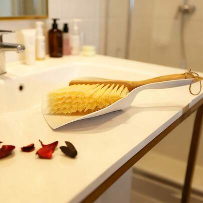 2-In-1 Dustpan & Broom Set - Mini Desktop Dustpan Broom Combo For Kitchen, Living Room And Windowsill | Hand Held Broom Brush For Hard Floors - Space-Saving Cleaning Tool, Holiday Essential, Pet Hair Remover, Quick Cleanup.