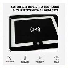 Buró De Noche Mesa De Cuarto Pantalla Con Bocina Integrada - Blanco - Ver 7