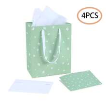 （1/2/4 包 - 9 英寸）中号礼品袋，礼品袋用薄纸，含卡片和自粘信封 - 可重复使用，适用于生日、母亲节、婚礼、婴儿派对和任何场合。 - 彩色 - 查看 13