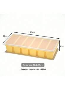 1/2 Cup Silicone Freezer Tray With Lid - Silicone Freezer Mold, Set Of 1, For Preparing And Freezing Various Sauces And Other Dishes, Makes 6 Frozen Cubes Of 1/2 Cup Size - Multicolor - View 12