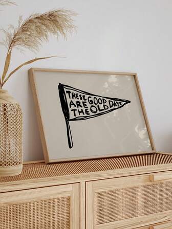 1 pezzo Questi sono i bei vecchi tempi cartellone vintage in tela Promemoria quotidiano Affermazione Arte murale Pittura minimalista Quadro appeso Camera da letto Appartamento Decorazione da parete Regalo unico Senza cornice