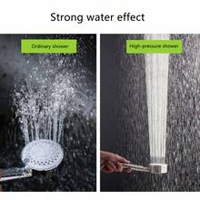 Silver Aluminum Shower Head: Shower Sprayer, No Electricity Needed, Durable Plastic Material, Handheld Shower Head, For Shower Use Only - Silver - View 3
