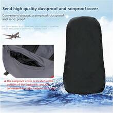 Mochila impermeable de 60L para senderismo y camping con cubierta de lluvia, mochila grande para deportes al aire libre, viajes y escalada - Negro - Ver 6