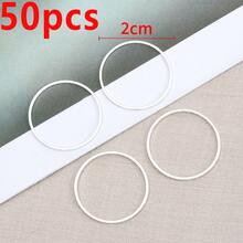 20pcs/50pcs 8-35mm Copper Closed Round Earring Rings, Flat Open Rings, Suitable For DIY Earring & Pendant Jewelry Making Accessories