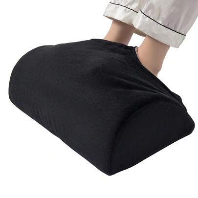 1个办公桌脚踏，舒适保暖口袋式脚踏，带人造毛皮垫，适用于办公游戏椅，腿部支撑