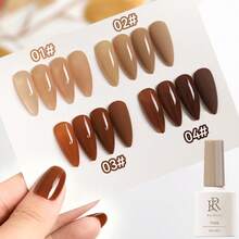 AiFer 4支装8毫升灰色系列纯色可卸甲油胶套装，适用于美甲沙龙，可DIY打造新年假日美甲，UV灯美甲设计装饰，居家美甲礼物，送给女性的礼物 - 彩色 - 查看 14