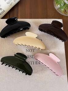 5个/3个/2个/1个 女士 4.33英寸 Morandini 彩色简约贝壳发夹，高品质优雅，简约百搭，渐变色发饰，适合日常、休闲、派对、工作、度假、洗脸、化妆、搭配服装，时尚爪夹，优雅发爪，休闲发夹，美发夹，夏季沙滩 - 彩色 - 查看 11