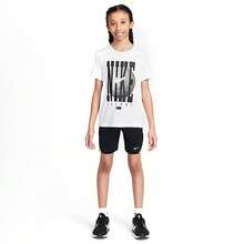 Teen Girl Nike DRI-FIT Breathable Crew Neck Short Sleeve T-Shirt - White - View 5
