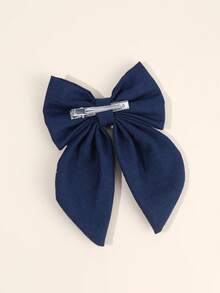 1 pièce Pince à cheveux brodée d'étoiles et de lune, convenant aux filles et aux adolescentes, pince à cheveux en tissu décontractée avec nœud papillon, pince alligator, accessoire de mode pour cheveux quotidien, décoration de cheveux pour femmes - Multicolore - Voir 5