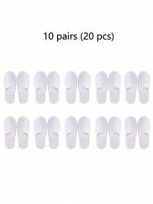 2/10/20/30/40 Pairs Disposable Slippers, Unisex Indoor Slippers, Lightweight Closed-Toe Non-Slip Slippers, Suitable For Hotel, Home, Travel, Comfortable Non-Slip Disposable Slippers - Multicolor - View 7