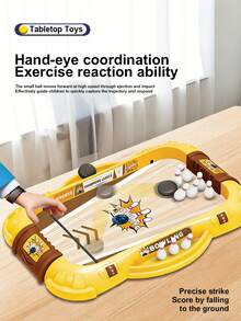 Juegos de mesa divertidos y temáticos para niños, que incluyen baloncesto, fútbol, hockey, bolos y juegos de mesa. Estos juguetes interactivos multijugador no solo brindan entretenimiento, sino que también ayudan a mejorar la coordinación mano-ojo y las habilidades motoras finas de los niños. Adecuado para usar en el hogar, la oficina y el dormitorio. - Multicolor - Ver 3