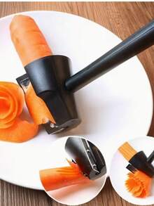 Multifunctional Stainless Steel Spiral Slicer, Suitable For Salad, Vegetable And Fruit Slicing, Can Slice Carrots And Cucumbers - Multicolor - View 5