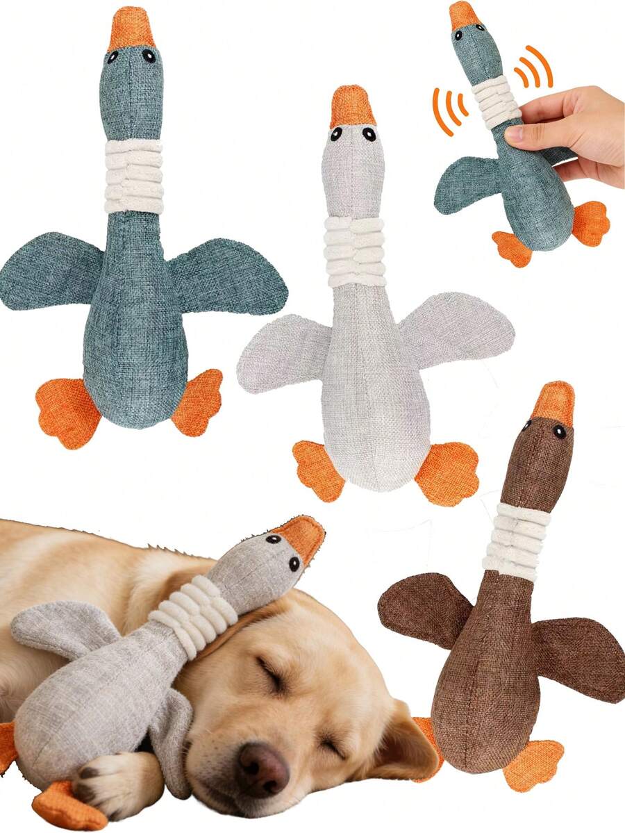 1pc Pet Sound Toy, Funny Animal Shaped With Built-In Sound Device To Attract Pet's Attention, Pet Sleep Companion & Boredom Relief Toy, Suitable For Travel, Home Use, And Pet Photography Props - Multicolor - View 1